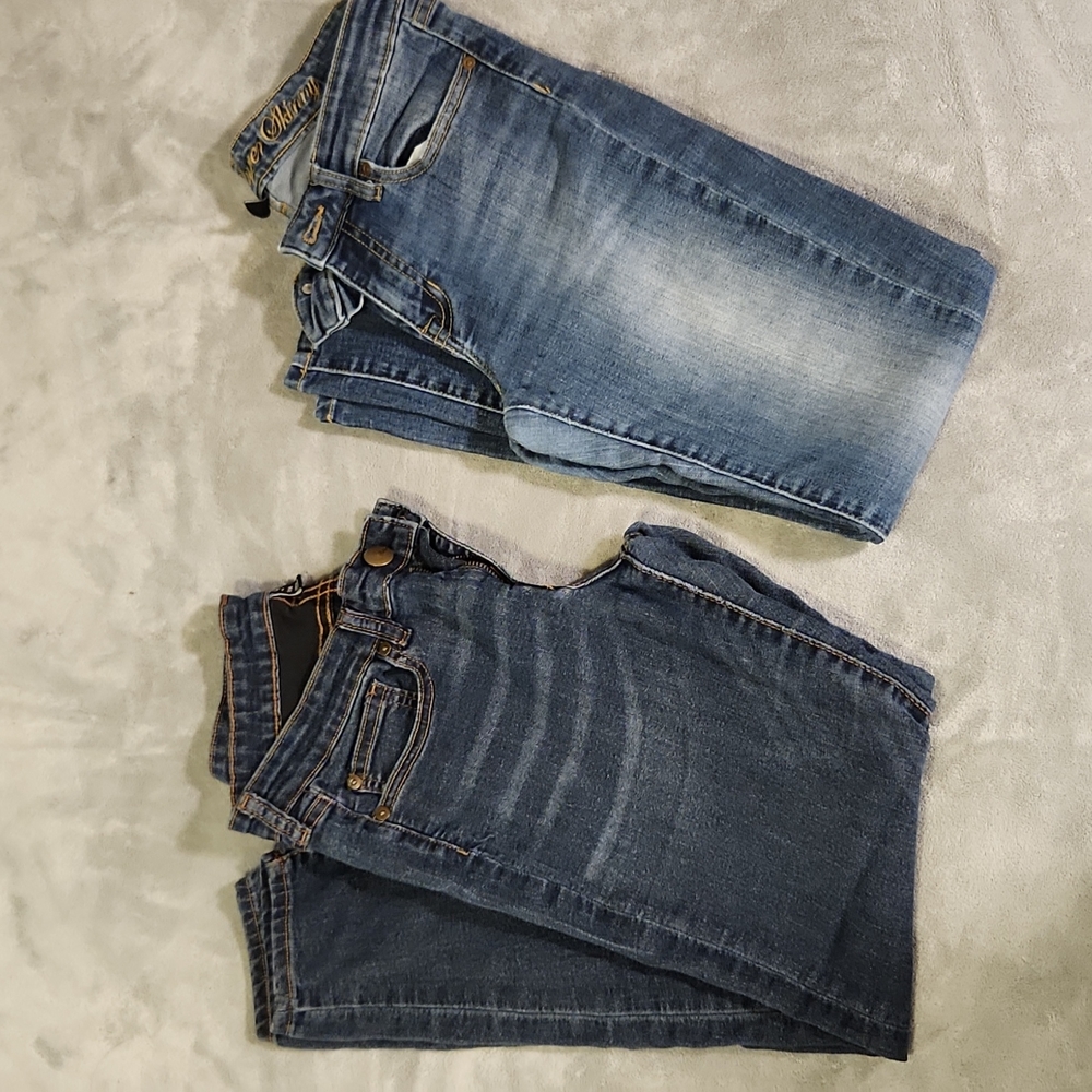 2 pair Gap premium super skinny ankle jeans